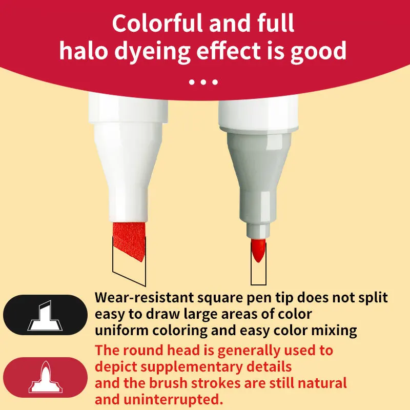 24-80 Colors Art Marker Pen Set Double Headed Sketching Paint Oily Tip Based Markers for Draw Graffiti Manga School Art Supplies