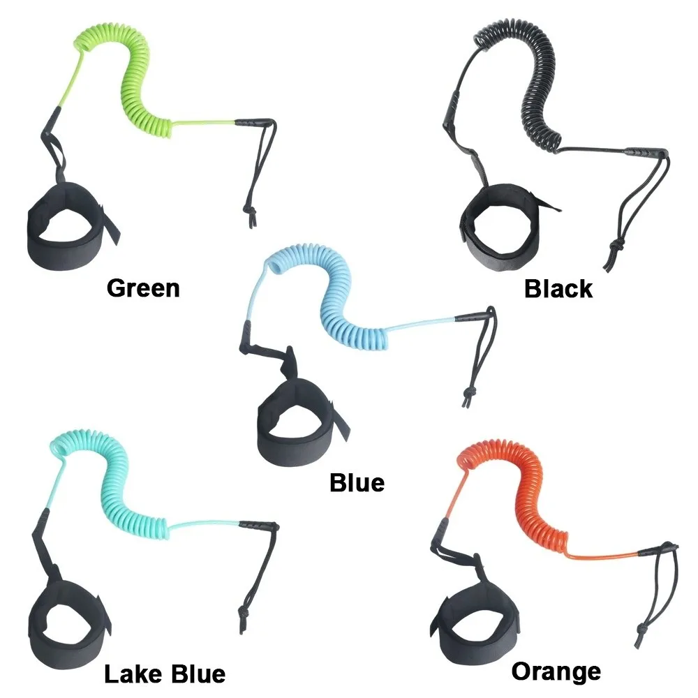 High Quality 5mm/10ft Surfboard Leash 5Colors TPU Surfing Stand Up Paddle Board Traction Rope Single Board Rope