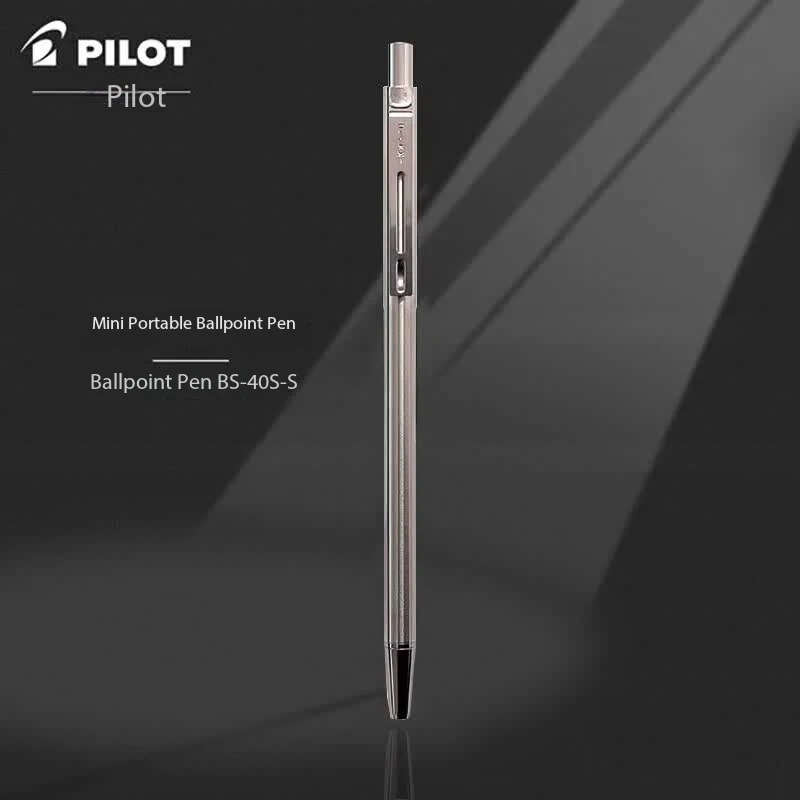 Stylo à bille rétractable PILOT Premium Birdie Mini 0,7 mm en acier inoxydable ultra fin pour carnet/journal/agenda/EDC