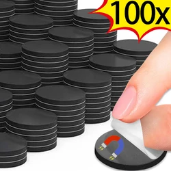 50/100Pcs Flexible Round Magnetic Dot with Self Adhesive Stickers Small Magnets for School Office Crafts DIY Projects 20x2mm