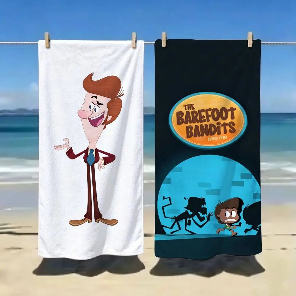 Cartoon Figure B-BarefootS Bandits Towel ultra-fine fiber quick drying absorbent bath towel, outdoor swimming sports towel