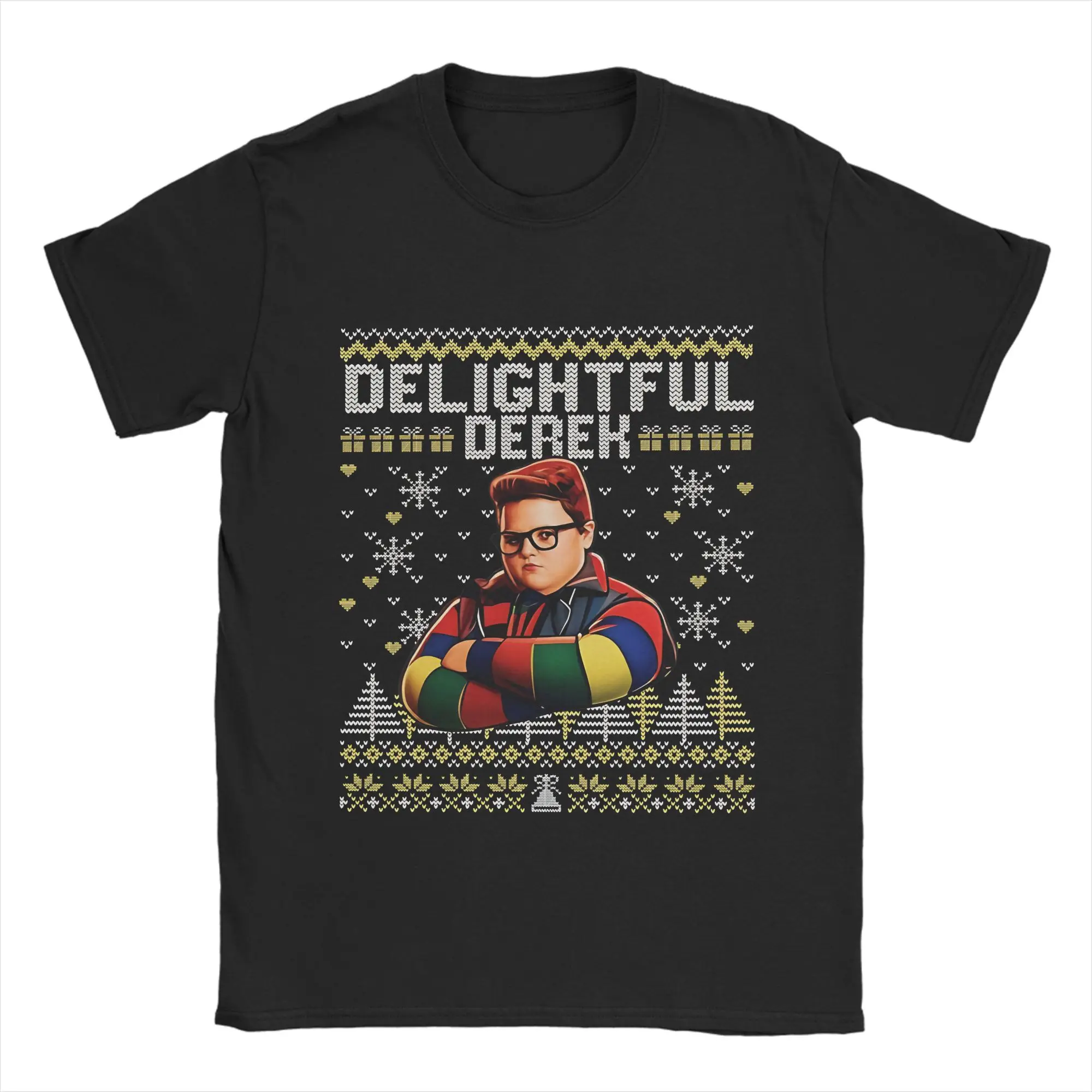 Hombres Mujeres Impresión gráfica Delicioso Derek Navidad Camiseta Camiseta Camisetas de algodón puro Ropa
