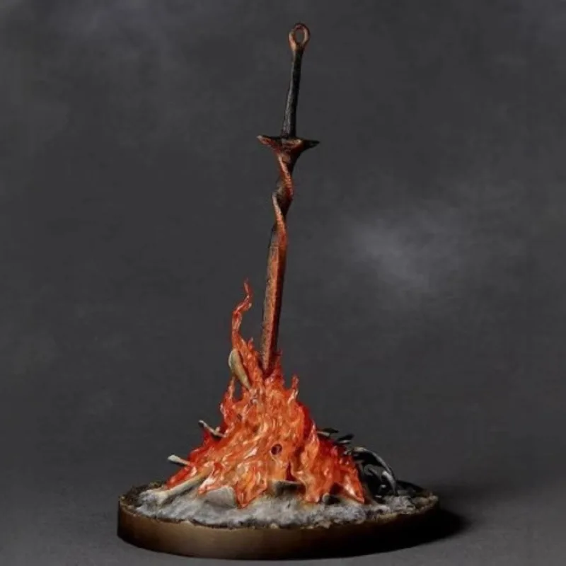 22CM Dark Souls Action Figure Fire Glowing Sword LED ILLUMINATION Collection Model Toy
