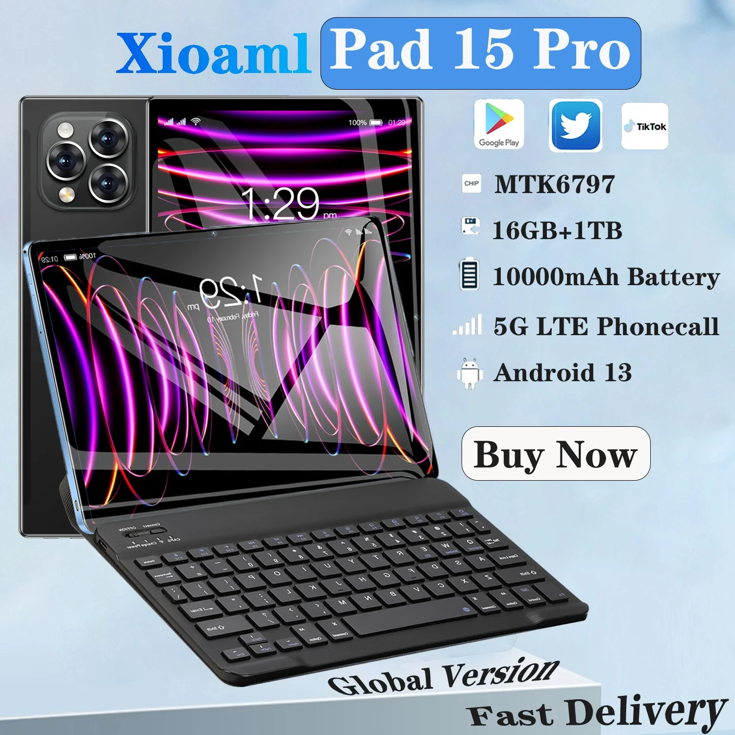 2024 Global Version Xioaml Pad 15 Pro Tablets 16GB 1TB Android 13 11 Inch 5G Dual SIM GPS Bluetooth WiFi WPS Tablet PC 15Pro﻿