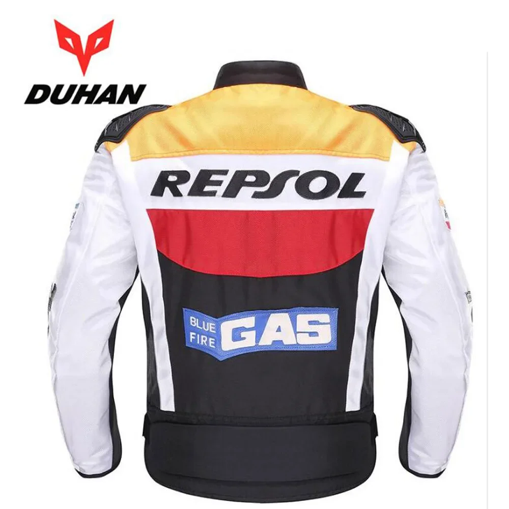 Men DUHAN Motocross Equipment Protect REPSOL Motorcycle Jacket Motorbike Jackets Motorcyclist Sports Moto Clothes Jacket Oxford