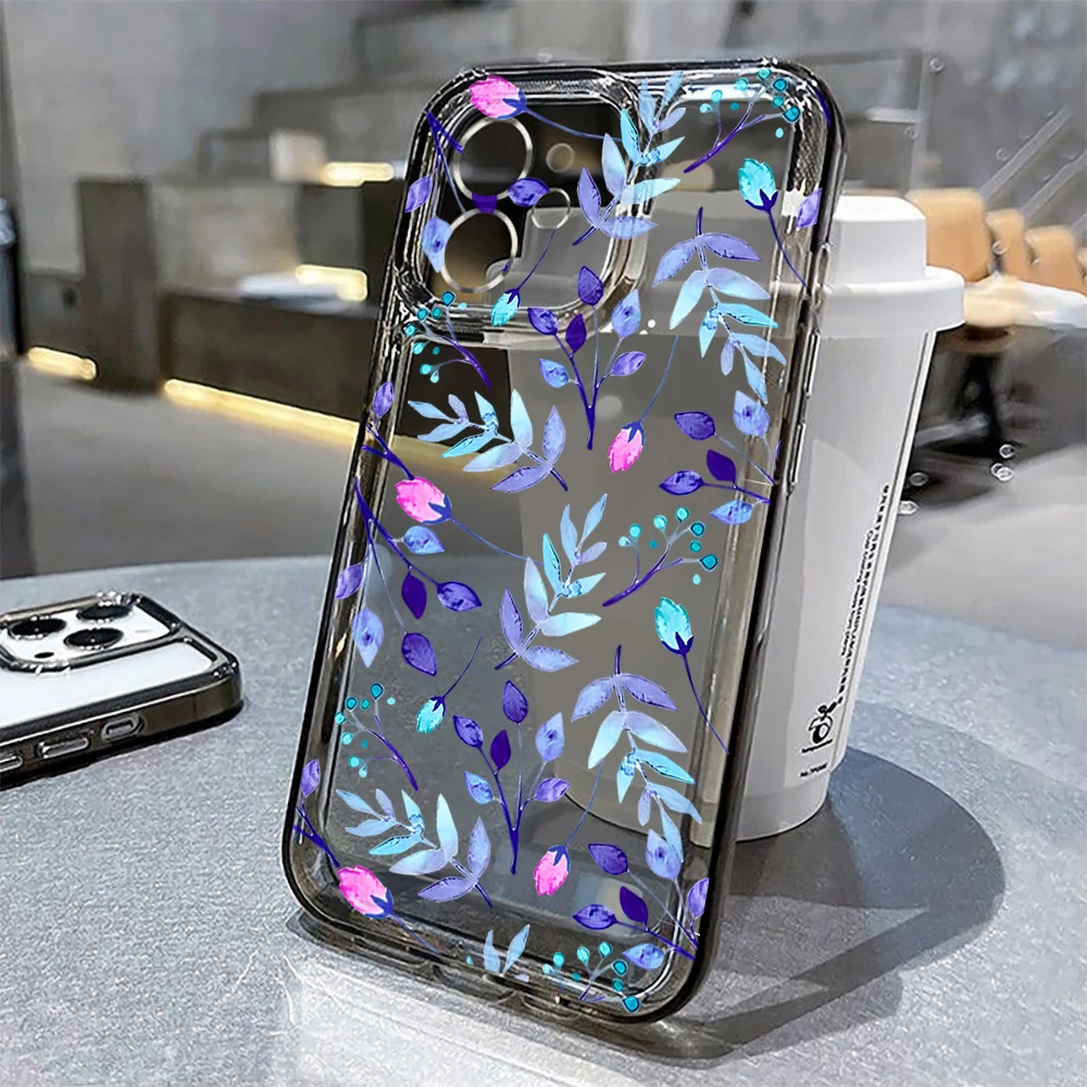 Retro Flower Clear Case For iPhone 17 Pro Max Cases iPhone 11 15 12 13 14 Pro Max Case 17 Air 17proMax Back Cover Funda Bumper - náhled 2