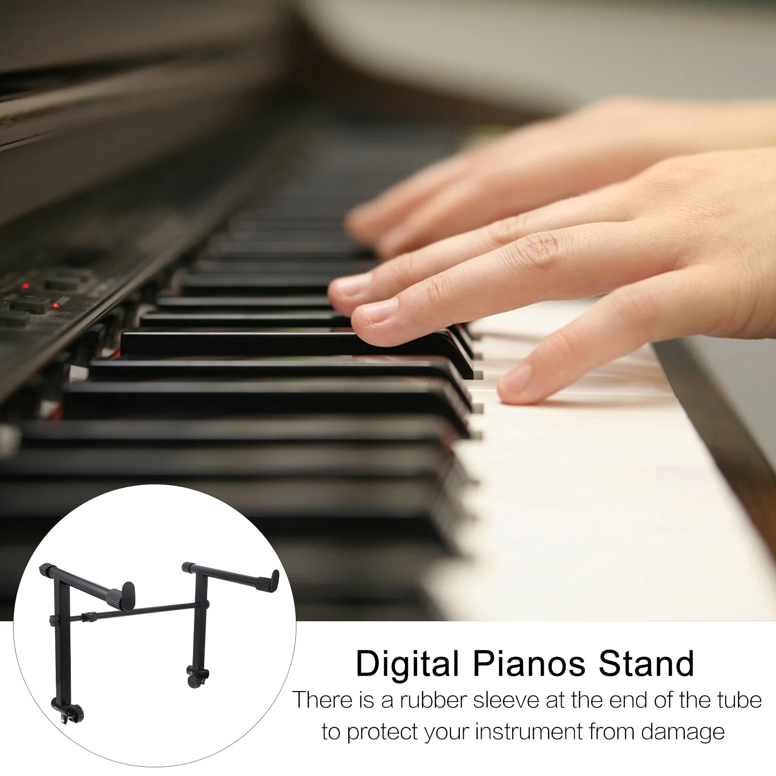 Heightened Piano Stand Keyboard Electronic Organ Rack Universal Computer for Laptop