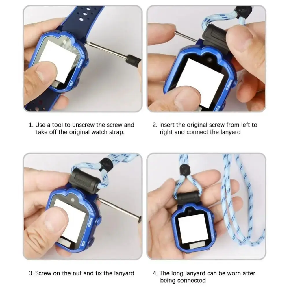 Wearable Children's Watch Lanyard Durable Adjustable Length Phone Watch Lanyard Universal for Huawei 3S/3Pro/4X/5Pro