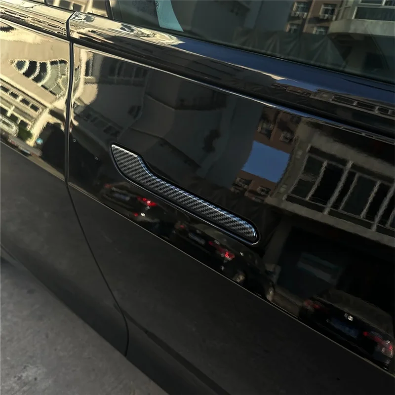 

Strict Car Exterior Door Handle Cover Trim For Tesla Model 3 Highland 2024 Spare Parts ABS Carbon Fiber