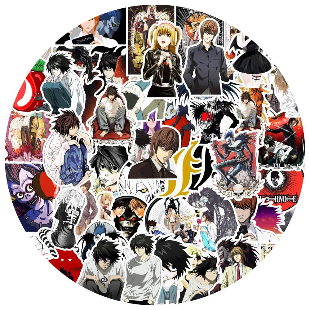 10/30/50 Stück Anime Death Note Aufkleber Coole Yagami Light L Cartoon Sticker Spielzeug DIY Schreibwaren Notizbuch Coole Graffiti-Aufkleber