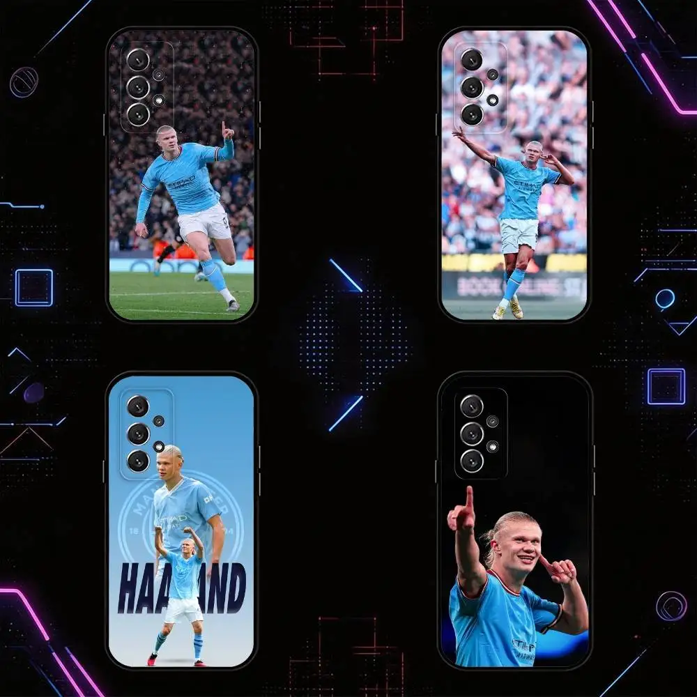 

H-Haaland phone Case For Samsung S25,24,21,22,23,30,Ultra,20,Plus,Fe,Lite,Note Soft Black Cover