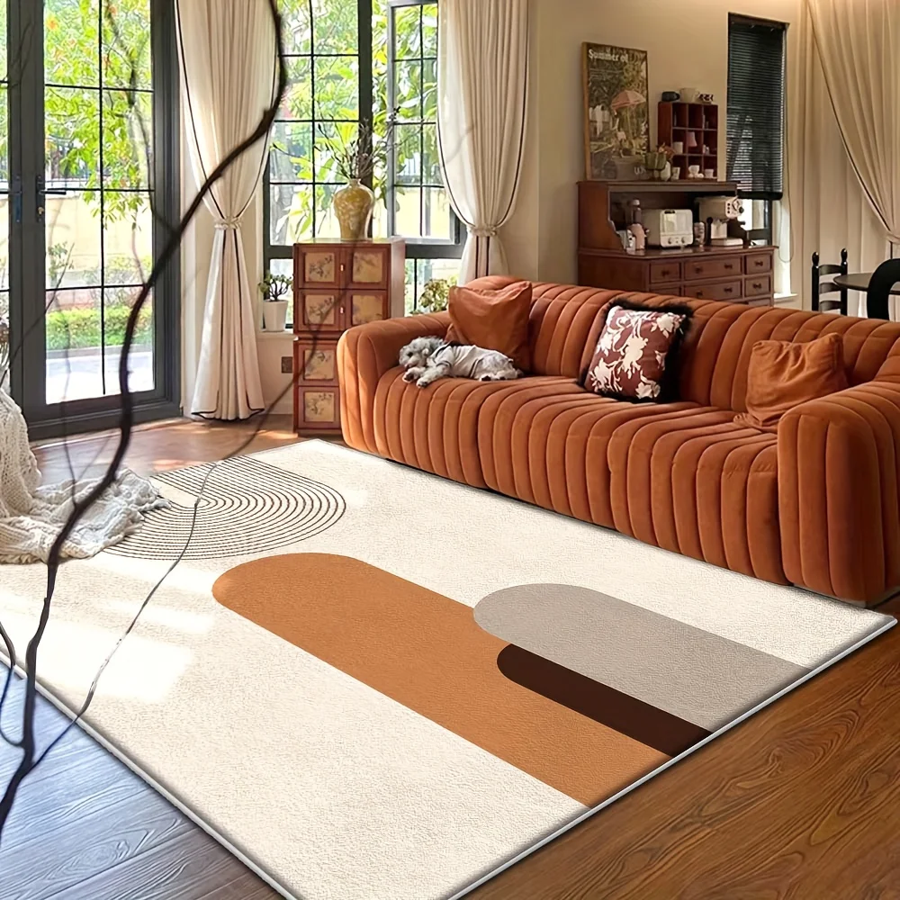 Creative Simple Capsule Pattern Rug Washable Rectangular Carpet For Mid Century Modern Interior Home Decoration