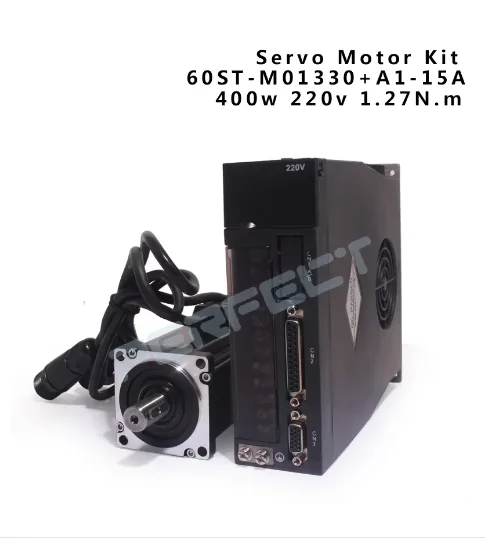 60ST-M01330 220V 400W AC Servo motor 3000RPM 1.27N.M Single-Phase servomotor AC drive permanent magnet Matched Driver A1-15A