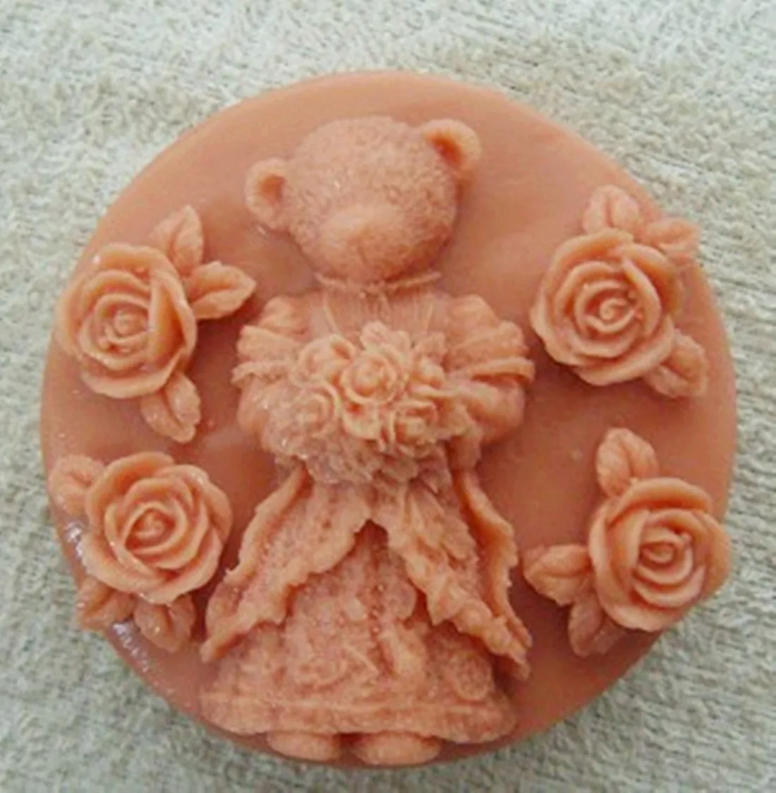 wholesale!!1pcs Bear Bridegroom (ZX403) Silicone Handmade Soap Mold Crafts DIY Mold