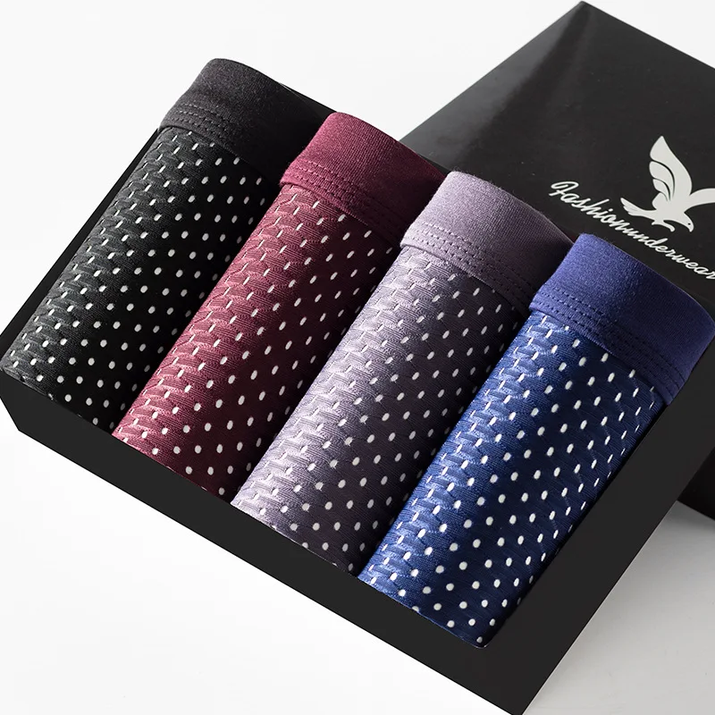 Paquete de 4 Calzoncillos Bóxer de Malla para Hombre, Ropa Interior Transpirable y Cómoda, Precio al por Mayor, Shorts Ultrafinos