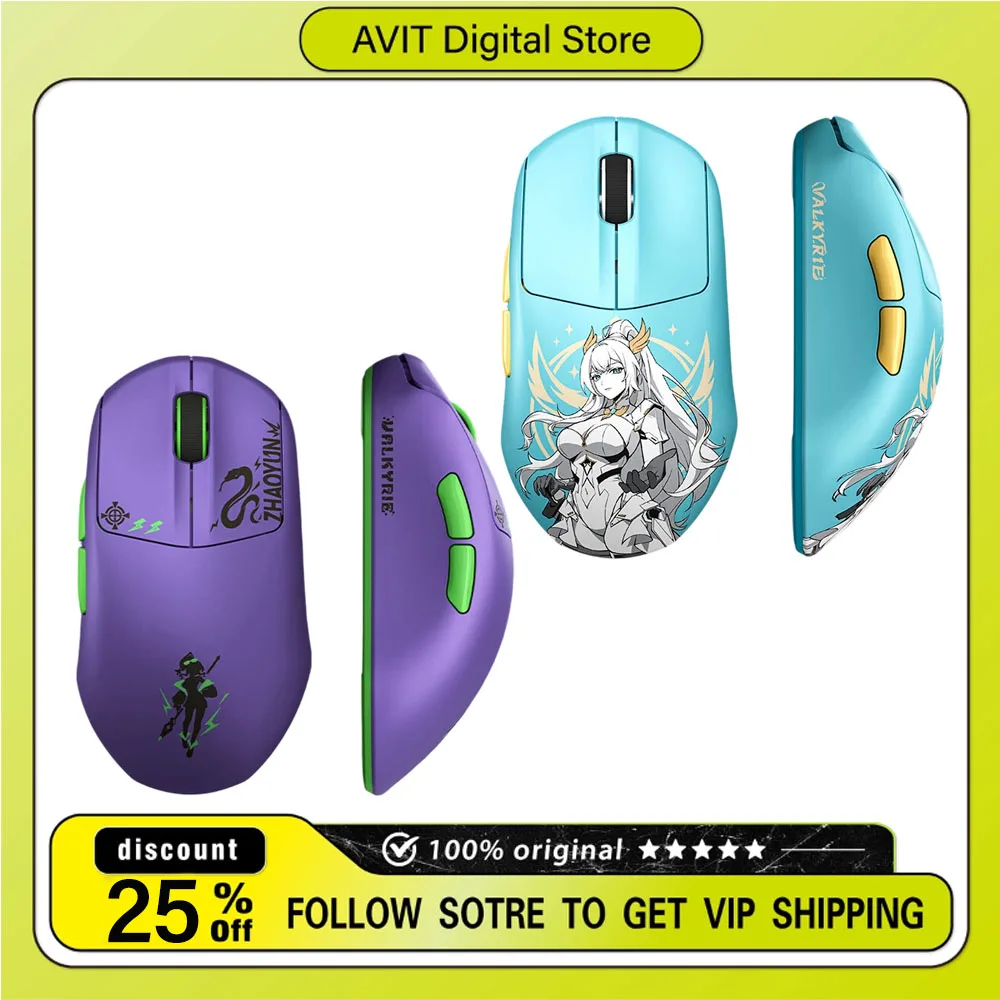 VALKYRIE VK M5 Series VK M5 Lite M5pro M5super M5evo Wireless Three Mode Mouse 56g 57g 58g Lightweight E-sports Gaming Mouse