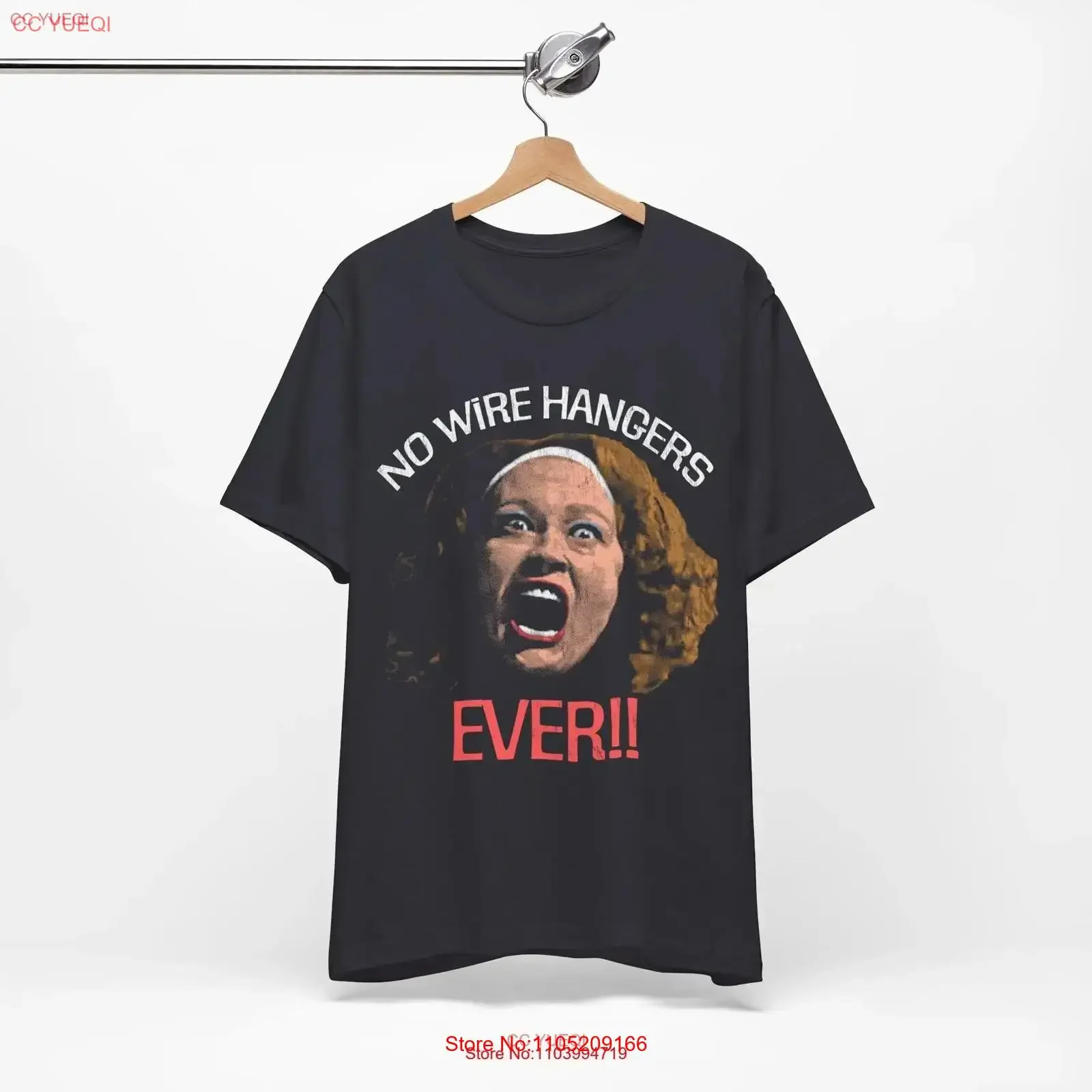 لا سلك الشماعات مومي عزيزي جوان كروفورد فاي Dunaway عبادة فيلم جيرسي تي شيرت خمر غسلها أنيق ملابس الشارع الشهير غير رسمية