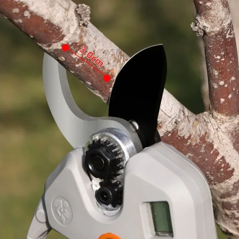 Electric Branch Shears Lithium Battery Garden Fruit Tree Pruning Waterproof High Power Shears Portable Rubber Handle Garden Tool