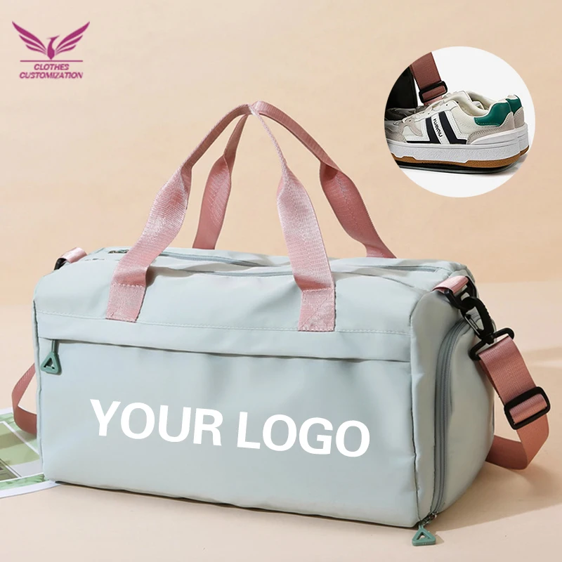 

Custom logo Travel Fitness Bag personnality customization Wet And Dry Sports Training Bag Waterproof Yoga Bag DIY photo name