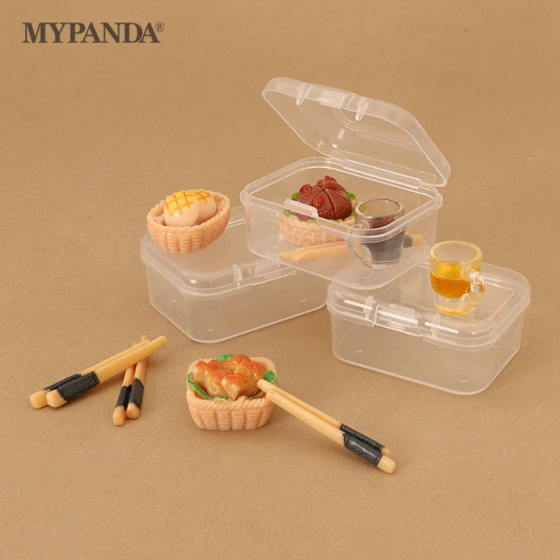 

Doll House Mini Simulation Transparent Box Food Crisper Decorative Scene Ornaments