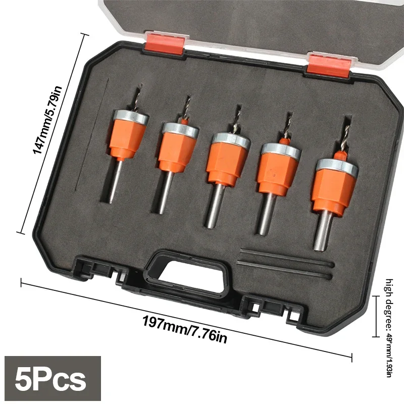 Forstner Bit Set with Edge Banding Punching Pliers Countersink Drill Bit Woodworking Screw Extractor Demolition Wood Drilling