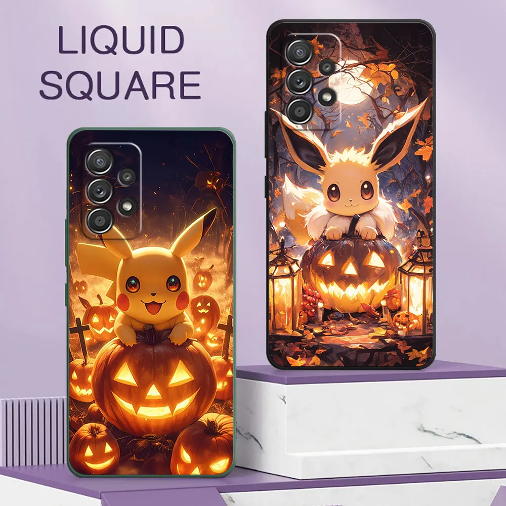 

Halloween Pikachu Eevee Cosplay A56 Case For Samsung Galaxy A17 A55 A54 A53 A36 A35 A34 A52 A72 A32 A51 A26 A56 A07 Phone Cover