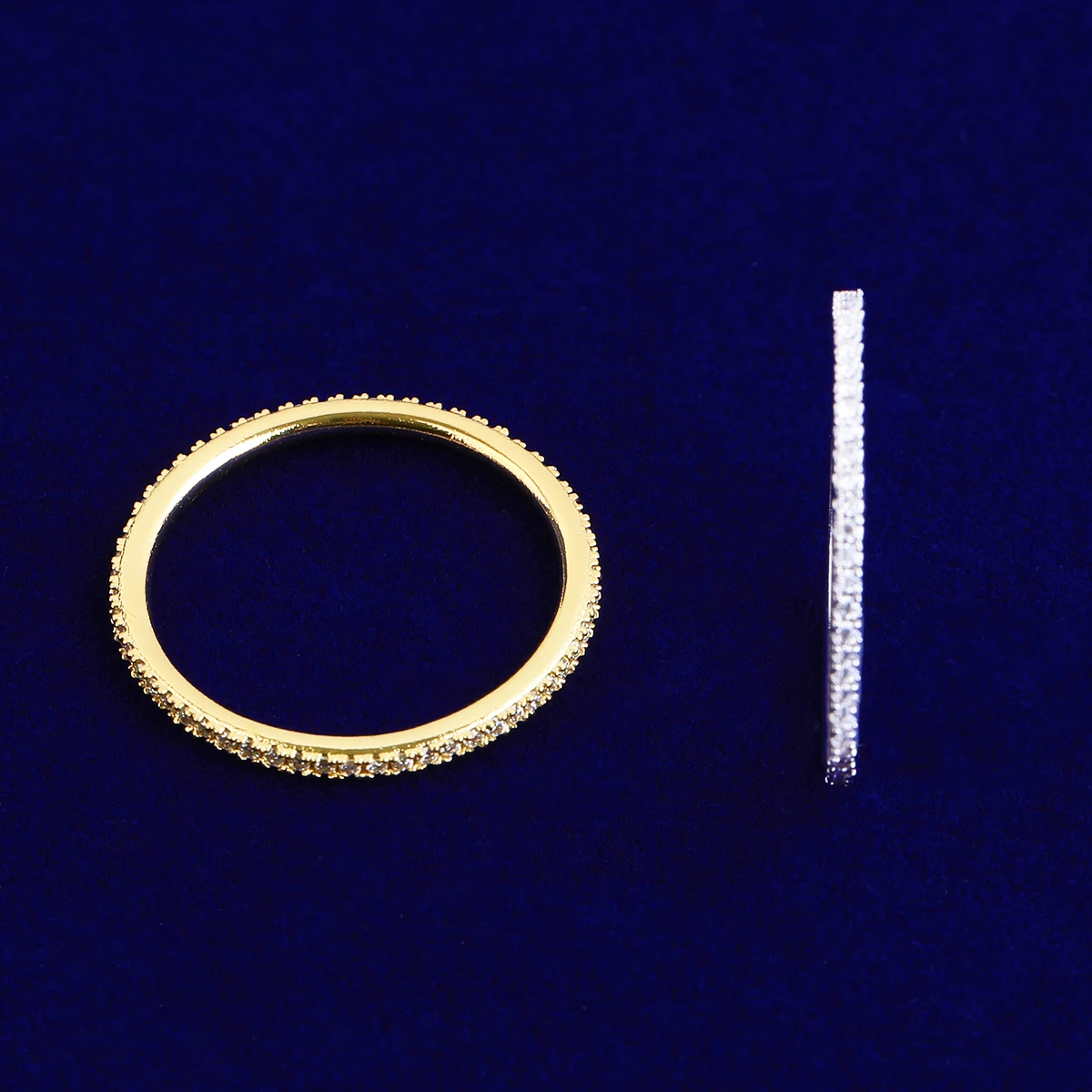 خاتم زفاف على شكل حرف فقاعي مثلج للرجال مطلي بالذهب الحقيقي 5A مجوهرات الهيب هوب