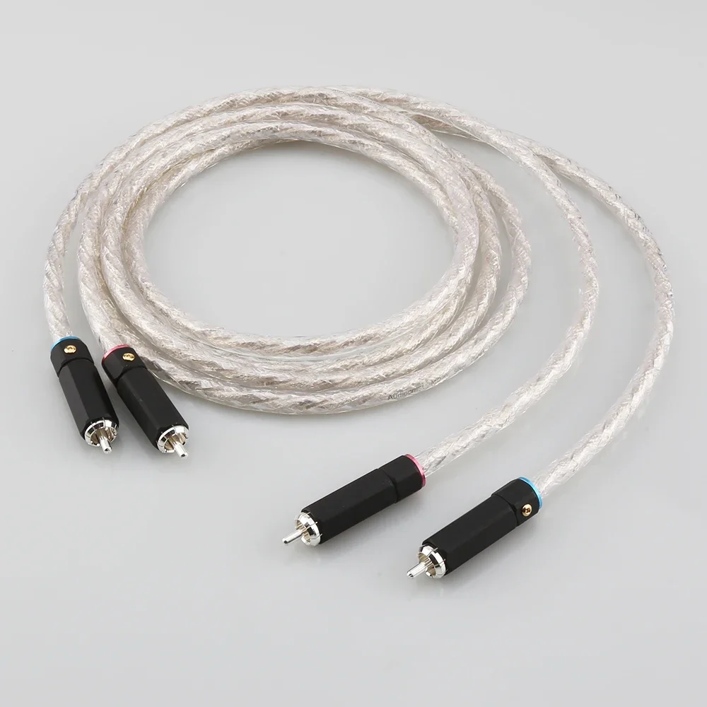 AS220 Hifi audio RCA plug Audio Cable Liton silver plated dual filter ring fever audio signal cable RCA to RCA