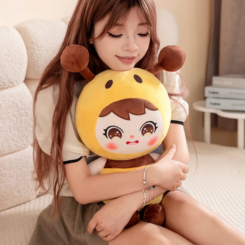 

Мягкая подушка премиум-класса с изображением пчелы, забавный милый декор для гостиной, офисного стола, нескользящая, можно стирать в машине, идеальный подарок