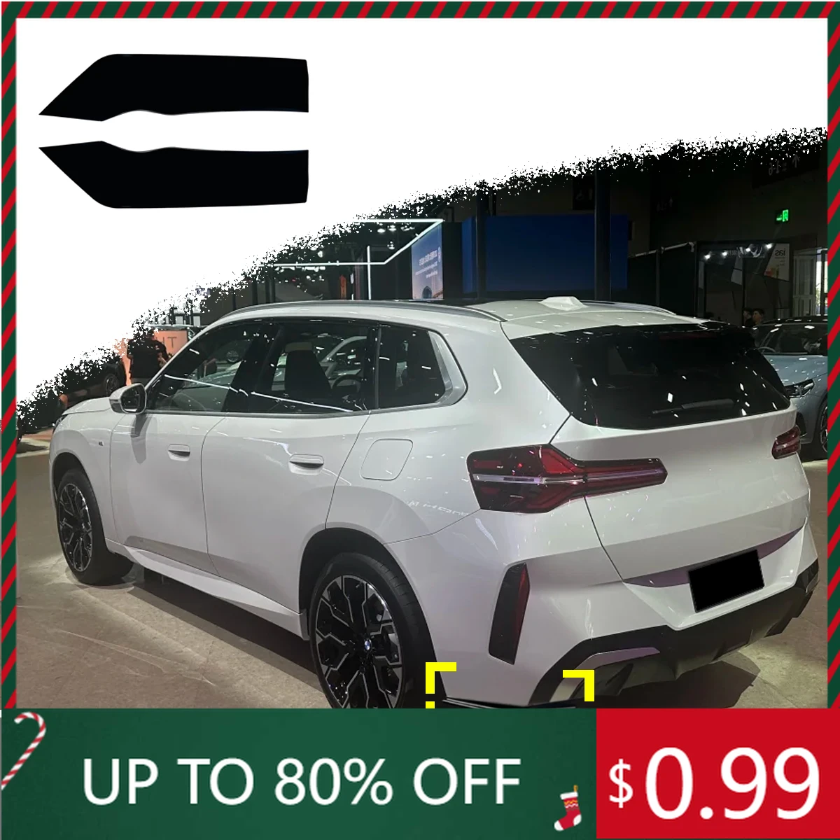 

For BMW X3 G45 M Sport 2025+ Automobile Rear Bumper Escort Cover on Both Sides of Body Rear Torso Fender Deco Interior Stickers
