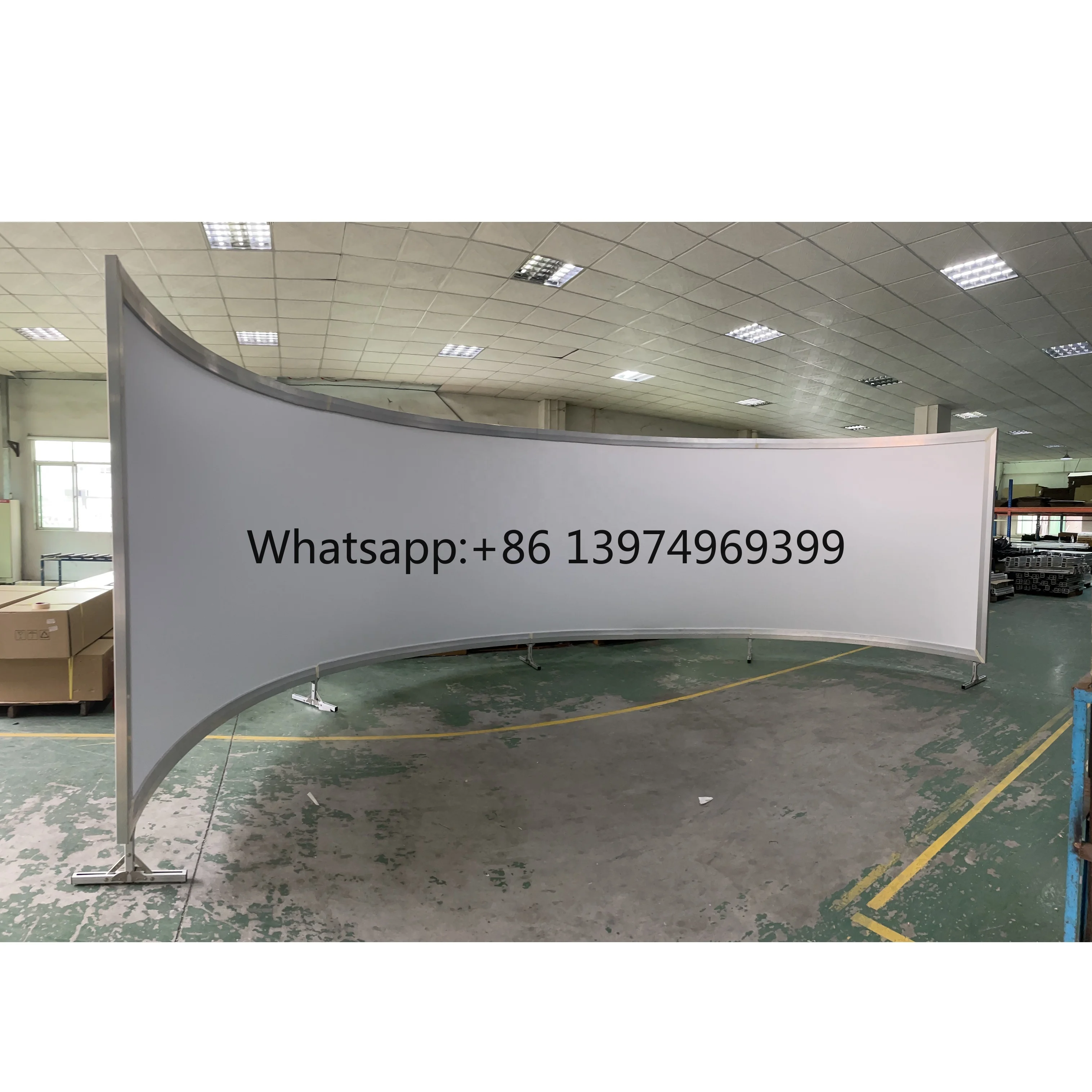 180-270  Degree Large Curved Projector Screen Cylindrical Projection Screen for Flight Simulator