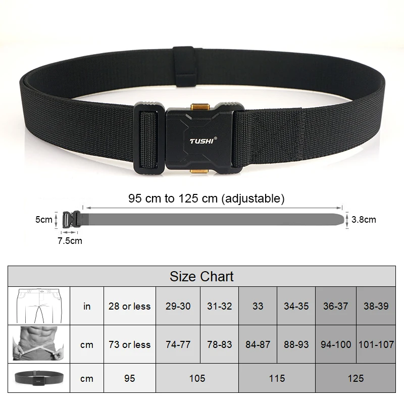 HSSEE New Elastic Belt for Men and Women Aluminum Buckle Quick Release Tactical Outdoor Belt Sturdy Canvas Casual Girdle Male