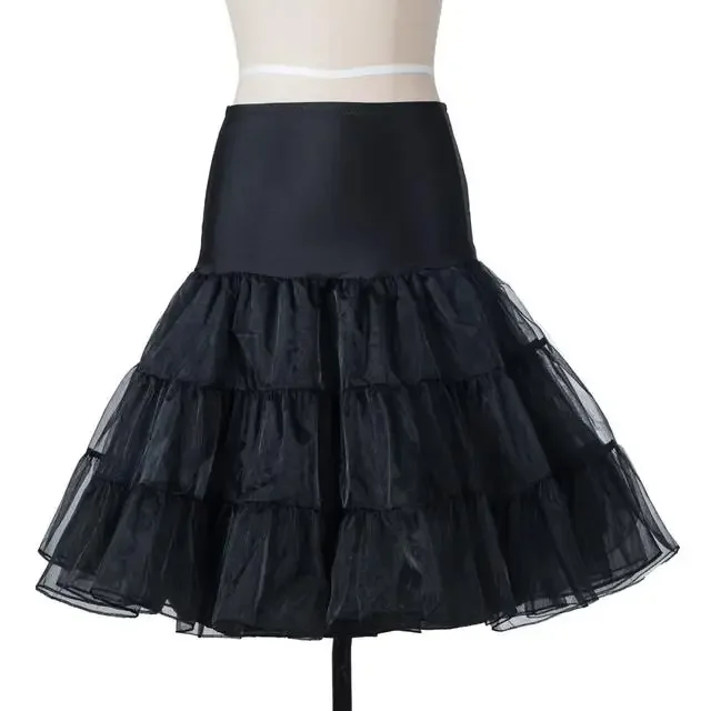 

New Short Petticoat For Wedding Vintage Organza Petticoat Crinoline Underskirt Rockabilly Swing Tutu Skirt