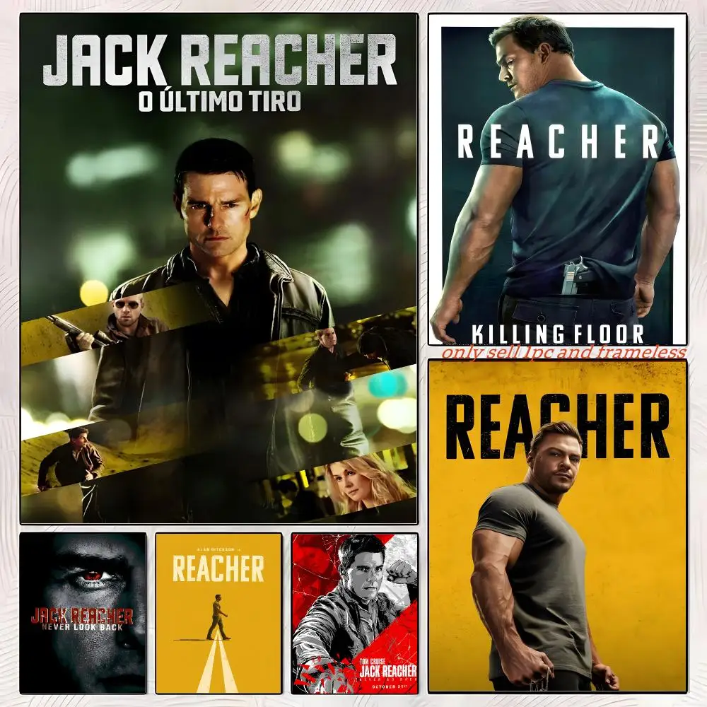 Movie Jack Reacher-A Poster Self-adhesive Painting with prints Home bedroom living room decoration