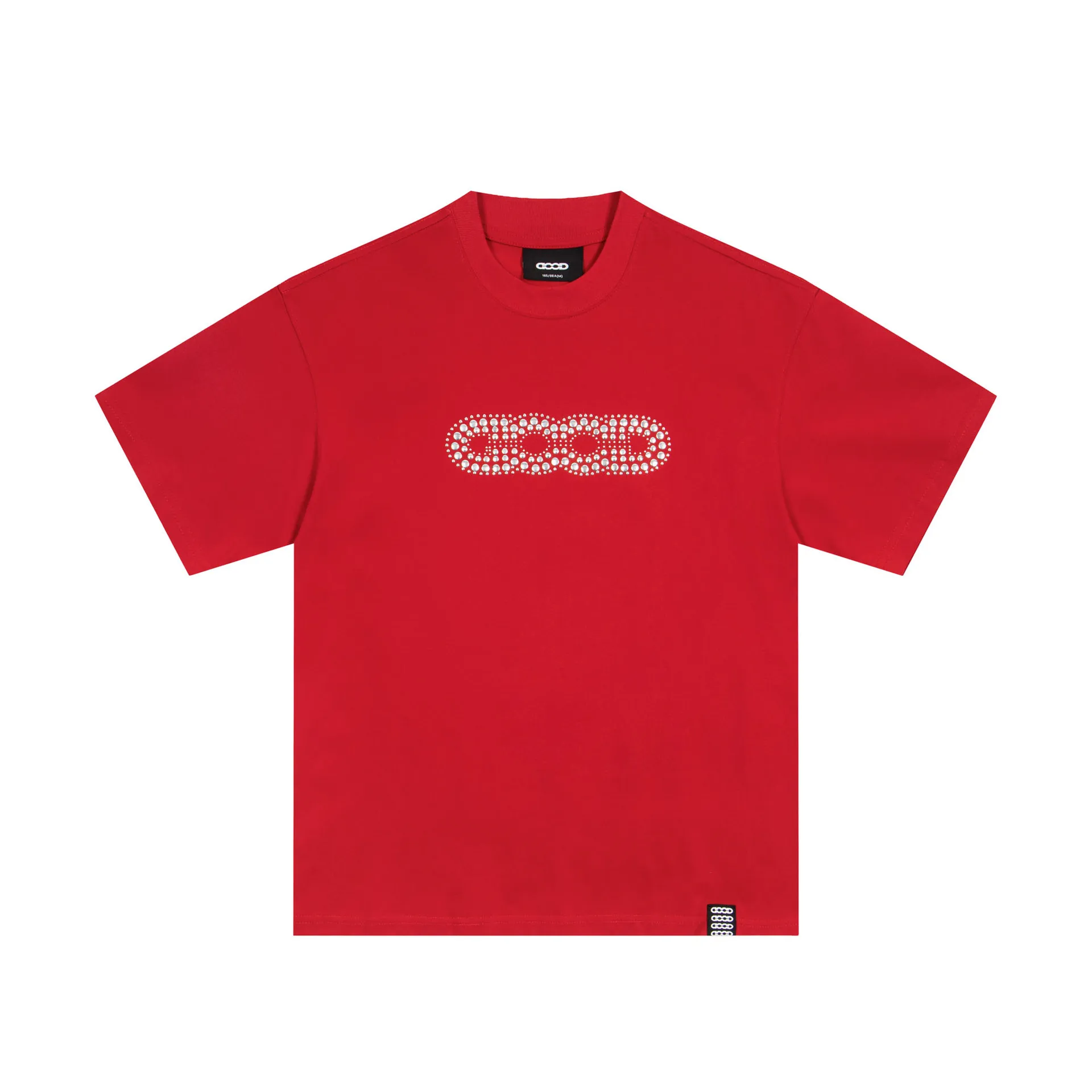 

Goodbrand New 2026, трехцветная футболка премиум-класса со стразами и короткими рукавами, свободная футболка для пар