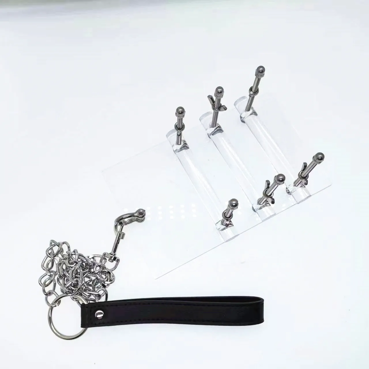 Sex Toys Acrylic CBT Cock Penis Stretcher Penis Fixture BDSM Penis Press Adult Products Men Fetishism