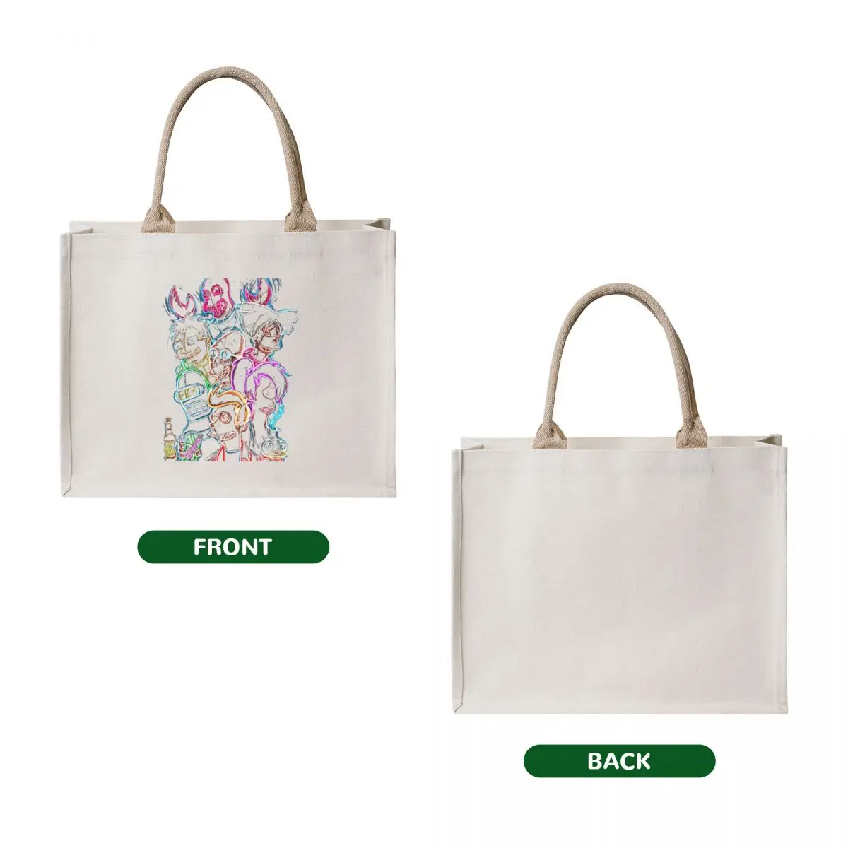 Graphic Futu Cartoons Characters Tote Bag tote bag custom Eco bag Women's shopping female