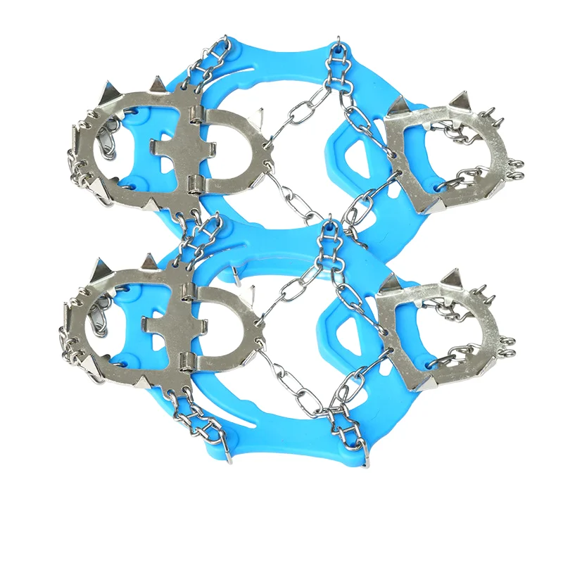 

Кошки со стальными шипами и 13 зубьями с резиновыми чехлами для повышенного захвата и стабильности на снегу, леде, грязе и вездере