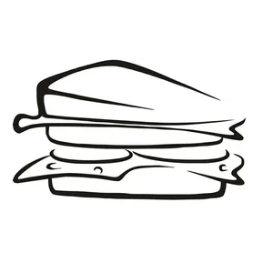 Köstliche Sandwich Vinyl European Style Abnehmbare Wandaufkleber DIY -Dekoration für dwaterproofes Wasser PVC Wasser Küche 6 Hauptverkaufsfliesen billiges Sandwich - №6