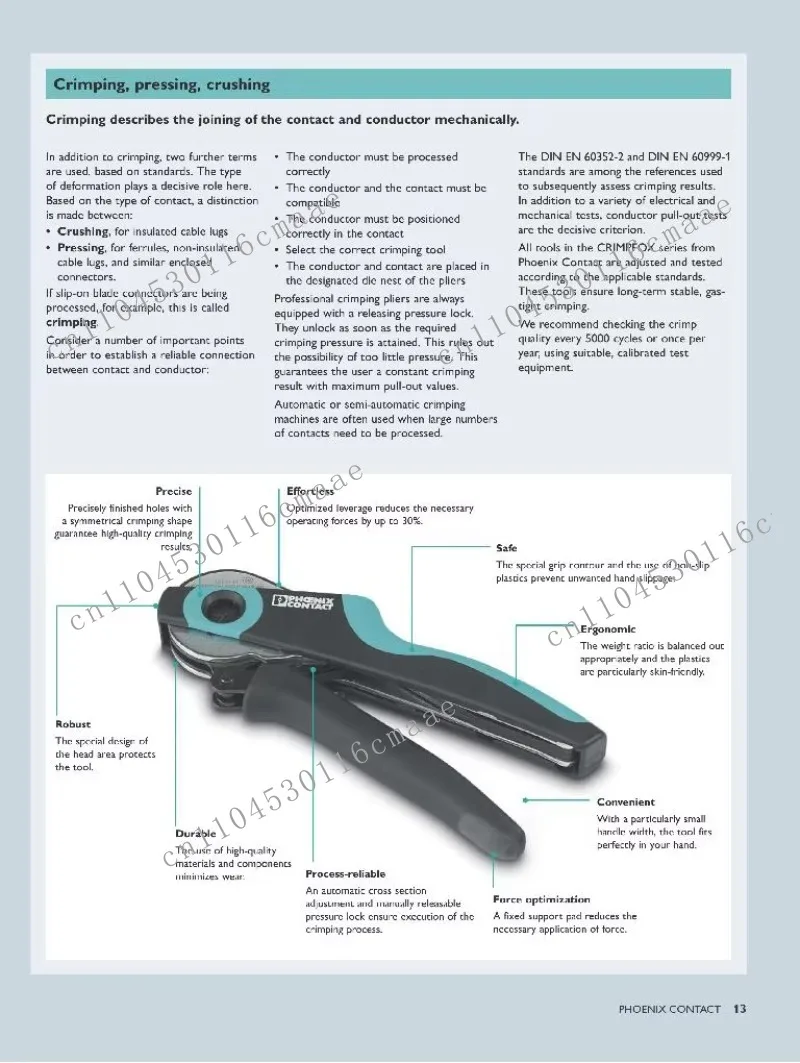High Performance Custom Electric Wire Crimpers Competitive Package Weight Top Hand Tools