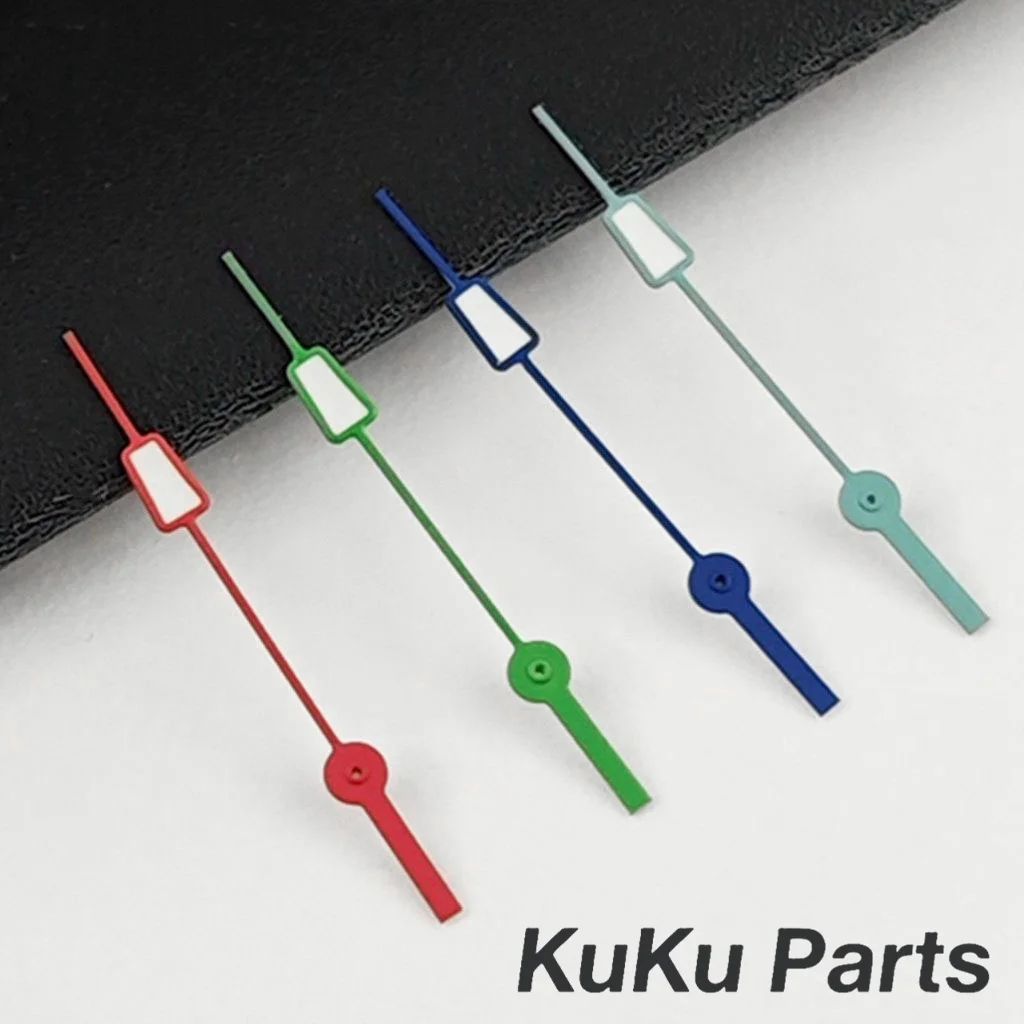 NH35 الأيدي الثانية 12.5 مللي متر الفضة الأزرق الأحمر الأيدي الثانية الأخضر مضيئة الساعات الإبر صالح NH34 NH35 NH36 NH38 NH70 NH72 حركة