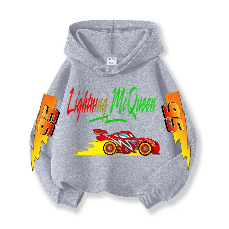 2025 أطفال البرق ماكوين 95 سيارة الأمريكية هوديي الكرتون طباعة البلوز ملابس عصرية للأطفال تصميم شخصية ارتداء #4