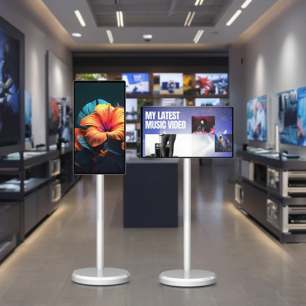 Portable Tv 21.5 Inch LCD Smart Television 6G+128G Portable Smart Tvs With Built-in Camera Wireless Screen Casting Smart Tv