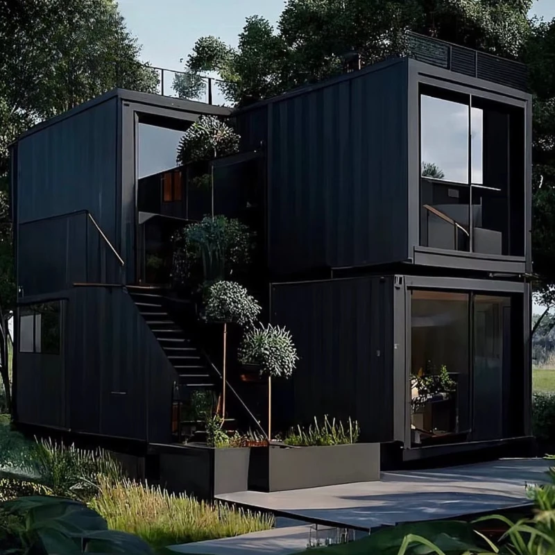Modular Home Light Steel Structure Prefab Villa Mobile Tiny Houses Prefabricated Triangular House for Office Sandwich Panel