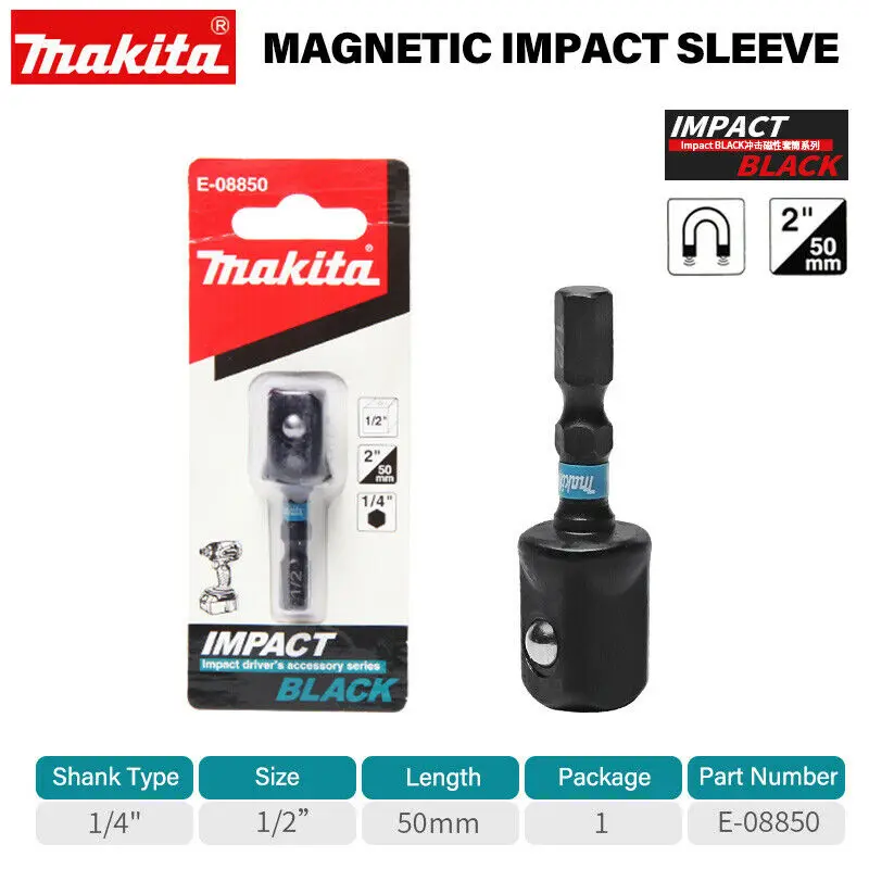 Makita Impact Black Schraub bohrer Elektro schlüssel Steckdose Sechs kant griff Magnet hülsen kopf Elektro werkzeug Treiber Bohrteil