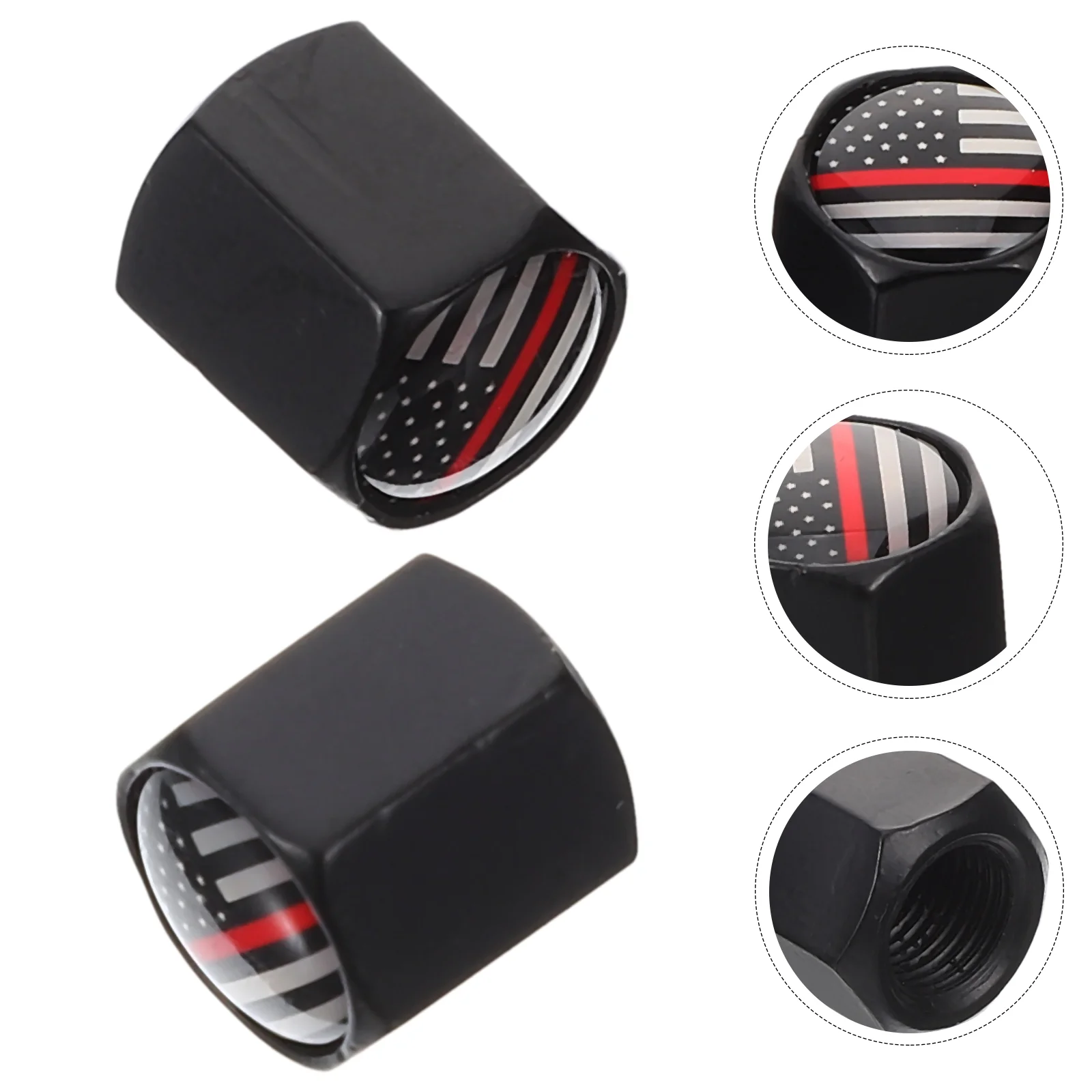 4pcs Tire Valve Stem Cap Flag Pattern Car Decoration Valve Cover Decorative Tire Cap tire valve caps tire valve stem caps