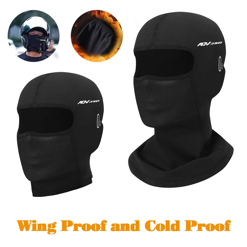 Logo For Honda Adv150 Adv350 Adv 150 350 Windproof Winter Balaclava Full Face Mask Warm Helmet Cap Motorcycle Accessories