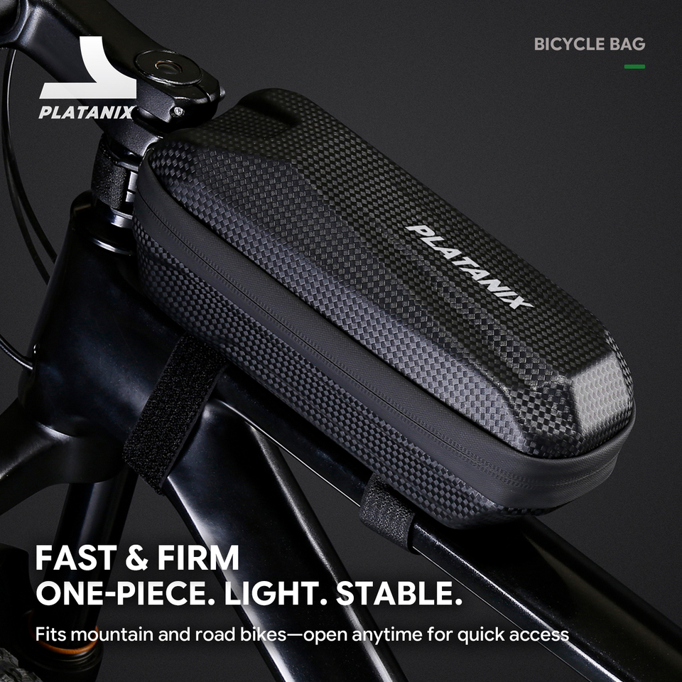  PLATANIX EVA Hard Shell Bicycle Bag for Mountain & Road Bikes - Front Beam Bag, Waterproof Top Tube Bag, Cycling Equipment