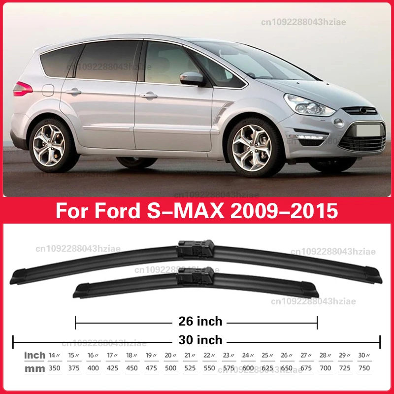 Scheibenwischer LHD Frontwischerblätter für Ford S-Max Smax 2009 2010 2011 2012 2013 2014 2015 Windschutzscheibe Windschutzscheibe Fensterbürsten 30"+26"