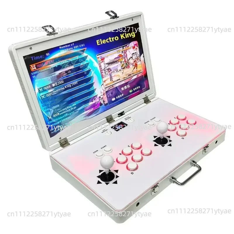 2026 New 21-inch Screen Arcade Game Console, Two-person Desktop Integrated Joystick Portable Home Game Console